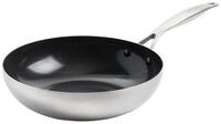 GREENPAN Wok Geneva 28 cm Wok Edelstahl langlebig Antihaft backofenfest,...
