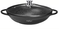 Cheffinger Bratpfanne Cheffinger Wokpfanne mit Deckel &oslash;40 cm, Aluminiumguss,