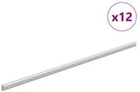 vidaXL Kleiderb&uuml;gel Kleiderstange 12 pcs Silber 864 x 15 x 29 mm...