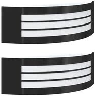 vidaXL Deckenleuchte Au&szlig;enwandleuchte 2 pcs Schwarz 32 x 10 x 10 cm
