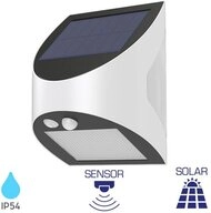 Braytron Solar-Wandleuchte mit Bewegungsmelder &ndash; IP54, 6W, 6500K, LED fest