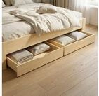Homestyle4u Bettschubkasten 2x Bettkasten 83x16x63,5 Holz Aufbewahrung Schublade
