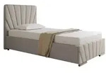 Homesy Polsterbett RAY mit Stauraum aus Kiefernholz 120cm x 100cm x 90cm beige 100 cm
