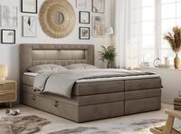 MKS M&Ouml;BEL Boxspringbett GOLD 5 KING (T30-Schaum, Topper T25/Visco, Doppelbett),