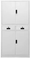 vidaXL Aktenschrank B&uuml;roschrank Hellgrau 90x40x180 cm Stahl