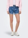 ONLY Jeansshorts ONLVEGA HW EMBROIDERY DNM SHORTS GUANOOS Baumwolle, High Waist