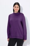 Ulla Popken Strickpullover Pullover Stehkragen Langarm Rippb&uuml;ndchen