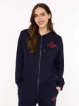 Zwillingsherz Kapuzensweatjacke "Feel Good Club" Kapuze, zum Binden, Taschen,...