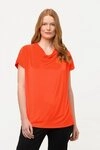 Ulla Popken T-Shirt T-Shirt Wasserfall-Ausschnitt Halbarm