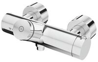 Schell Brausethermostat Vitus Aufputz-Duscharmatur Selbstschluss Abgang unten m.