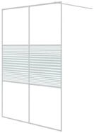 vidaXL Duschwand Duschwand f&uuml;r Begehbare Dusche Wei&szlig; 140x195 cm ESG-Klarglas