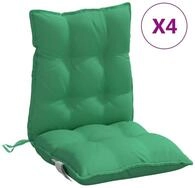 vidaXL Sitzauflage, Niedriglehner-Auflagen 4 Stk. Gr&uuml;n Oxford-Gewebe