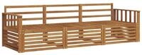 vidaXL Gartenlounge-Set Outdoor-Sofagarnitur 3 pcs Natur Massivholz, (3-tlg)