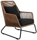 Brafab Gartensessel Midway aus Rattan, Braun braun|schwarz