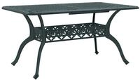 vidaXL Gartentisch Gartentisch Gr&uuml;n 150x90x72 cm Aluminiumguss (1-St)