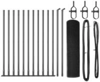 vidaXL Gartenzaun Geschwei&szlig;ter Drahtzaun mit Betonfundament 25 x 0,5 m (B x H),