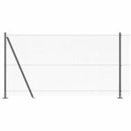 vidaXL Gartenzaun Geschwei&szlig;ter Drahtzaun mit Betonfundament 25 x 1,2 m (B x H),