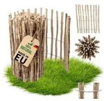 Floranica Staketenzaun Gartenzaun aus Haselnuss als Steckzaun Rollzaun -