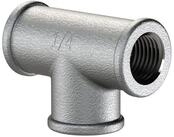 RIEGLER Verteiler Riegler T-St&uuml;ck 130, IG/IG/IG, Rp 3, schwarzer Temperguss