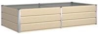 vidaXL Blumentopf Pflanzk&uuml;bel Elfenbein 195 x 100 x 45 cm Verzinkter Stahl (1...