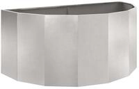 vidaXL Blumentopf Pflanzk&uuml;bel Silber 120 x 60 x 50 cm Edelstahl (1 St)