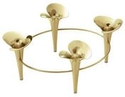 Georg Jensen Kerzenhalter Bloom Botanica Goldfarben