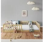 IDIMEX Hausbett GUSTAVO, Bodenbett mit Rausfallschutz Kinderbett Montessori