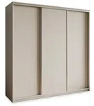 Masseno Schwebet&uuml;renschrank NISSE 180 cm Kleiderschrank 3 T&uuml;ren und 4...