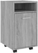 vidaXL Aktenschrank NA Beistellschrank mit Rollen Grau Sonoma 33x38x60cm...