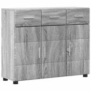 vidaXL Wohnzimmer-Set Sideboard mit Regal FLORIN Graues Sonoma 88,5 x 30,5 x 73 cm,
