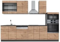 Vicco K&uuml;chenzeile Fame-Line Goldkraft Eiche/Anthr, 300 +Hochschrank ohne