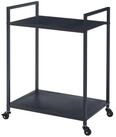 en.casa Servierwagen, &raquo;Lesja&laquo; mit 2 Ablagen Metall 68,5 x 50 x 36 cm Schwarz