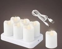 Lumineo Dekofigur LED Teelicht white/flame 6cm