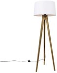 Qazqa Stehlampe Tripod_classic, ohne Leuchtmittel, Warmwei&szlig;, QAZQA Stehlampe,...