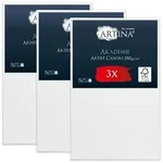 Artina Keilrahmen Keilrahmen Leinwand Akademie, 50x80cm, 3er Set, 100% Baumwolle