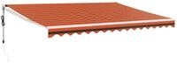 vidaXL Markise Elektrische Markise mit Kurbel Orange und Braun 4,5x3 m (1-St)