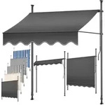 KESSER Klemmmarkise mit Handkurbel f&uuml;r Terrasse, Balkon & Garten UV-best&auml;ndig,