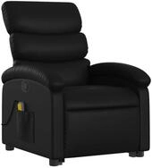 vidaXL Sessel Massagesessel mit Aufstehhilfe Schwarz Kunstleder (1-St)