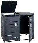 PROREGAL&reg; M&uuml;lltonnenbox M&uuml;lltonnenverkleidung, HxBxT, erweiterbar, Material,
