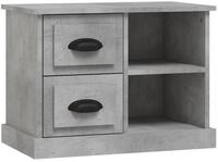 vidaXL Nachttisch Nachttisch Betongrau 60x35,5x45 cm (1-St)