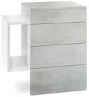 Vladon Nachttisch Queens (Nachttischschrank mit 2 Schubladen, und 1 seitlichem...
