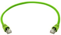 Teleg&auml;rtner RJ45 Patchkabel CAT 6a SF/UTP 0.5 m Gr&uuml;n mit Knickschutzt&uuml;lle 1...