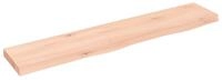 vidaXL Regal Wandregal 100x20x4 cm Massivholz Eiche Unbehandelt, 1-tlg.