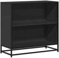 vidaXL B&uuml;cherregal B&uuml;cherregal Schwarz 80,5x35x76 cm Holzwerkstoff, 1-tlg.