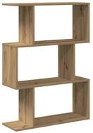 vidaXL B&uuml;cherregal Raumteiler-B&uuml;cherregal 3 F&auml;cher Artisan-Eiche 70x24x97 cm,