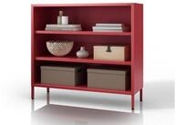 Jan Nowak Sideboard LUCA Regal Metall Stahl 100x90x35cm 2 Regale Sparkling (Stahl
