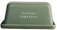 ASA SELECTION Butterdose HEY!, 16 x 11 cm, Gr&uuml;n, mit wei&szlig;er Schrift, New Bone