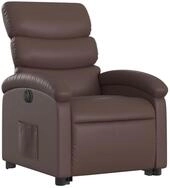 vidaXL Sessel Relaxsessel mit Aufstehhilfe Elektrisch Braun Kunstleder (1-St)