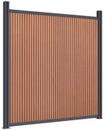 vidaXL Gartenzaun, Zaunelement mit 2 Pfosten Braun 180x186 cm WPC