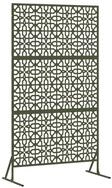 vidaXL Gartenzaun Sichtschutz Oliv 100 x 50 x 180 cm Stahl, (1-St)